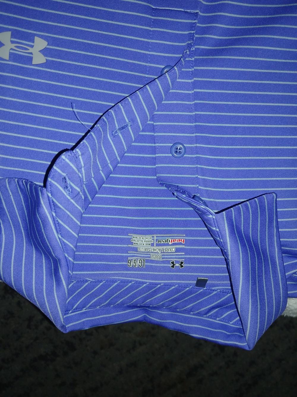 Under Armour Men’s Royal Purple Striped Polo